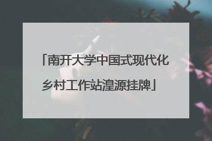 南开大学中国式现代化乡村工作站湟源挂牌