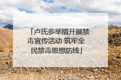 卢氏多举措开展禁毒宣传活动 筑牢全民禁毒思想防线