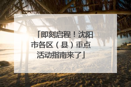 即刻启程！沈阳市各区（县）重点活动指南来了