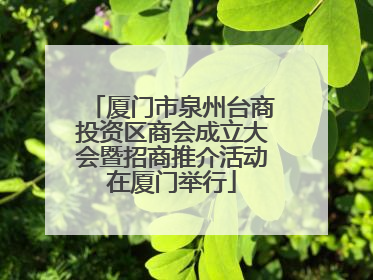 厦门市泉州台商投资区商会成立大会暨招商推介活动在厦门举行