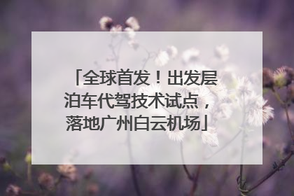 全球首发！出发层泊车代驾技术试点，落地广州白云机场