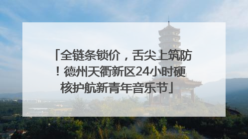全链条锁价，舌尖上筑防！德州天衢新区24小时硬核护航新青年音乐节