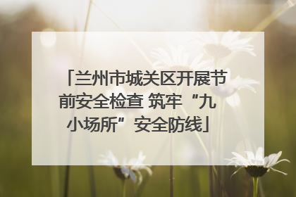 兰州市城关区开展节前安全检查 筑牢“九小场所”安全防线