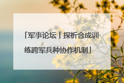 军事论坛丨探析合成训练跨军兵种协作机制