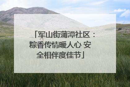 军山街蒲潭社区：粽香传情暖人心 安全相伴度佳节