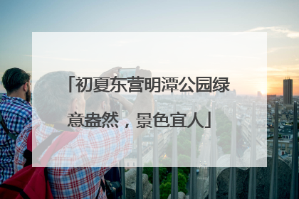 初夏东营明潭公园绿意盎然，景色宜人