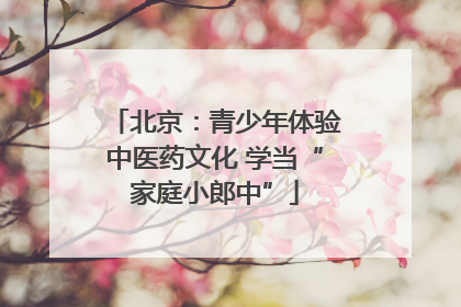 北京：青少年体验中医药文化 学当“家庭小郎中”