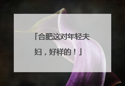 合肥这对年轻夫妇，好样的！