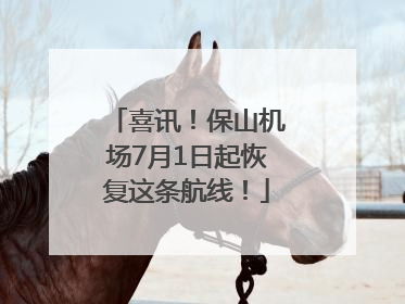 喜讯！保山机场7月1日起恢复这条航线！