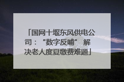 国网十堰东风供电公司：“数字反哺” 解决老人度夏缴费难题