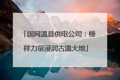 国网温县供电公司：榜样力量浸润古温大地