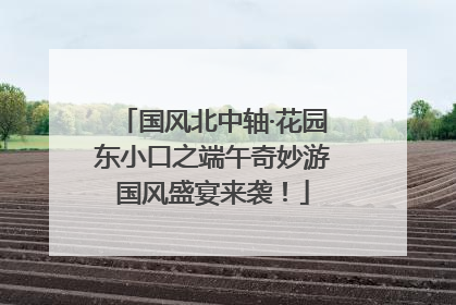 国风北中轴·花园东小口之端午奇妙游国风盛宴来袭!