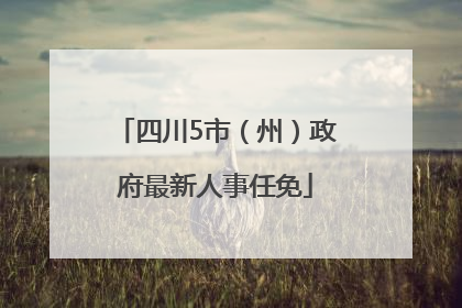 四川5市（州）政府最新人事任免