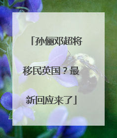 孙俪邓超将移民英国？最新回应来了