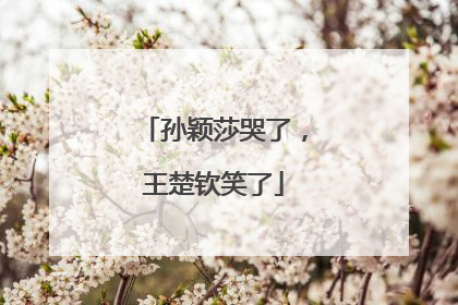 孙颖莎哭了，王楚钦笑了