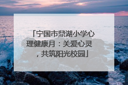 宁国市鼎湖小学心理健康月：关爱心灵，共筑阳光校园