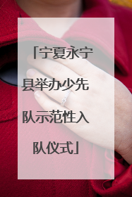 宁夏永宁县举办少先队示范性入队仪式