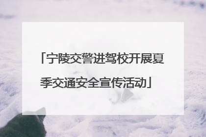 宁陵交警进驾校开展夏季交通安全宣传活动