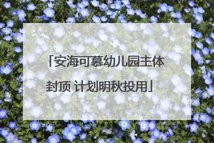 安海可慕幼儿园主体封顶 计划明秋投用