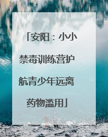 安阳：小小禁毒训练营护航青少年远离药物滥用