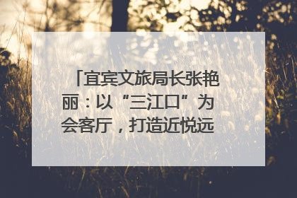 宜宾文旅局长张艳丽：以“三江口”为会客厅，打造近悦远来的国际旅游城市｜文旅局长说