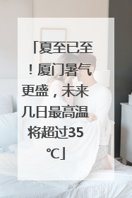 夏至已至！厦门暑气更盛，未来几日最高温将超过35℃