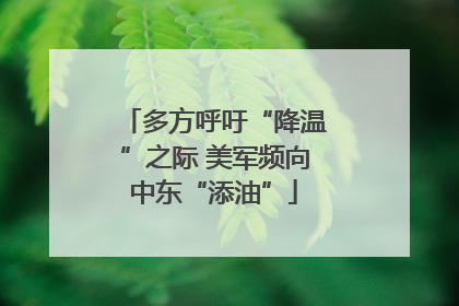 多方呼吁“降温”之际 美军频向中东“添油”
