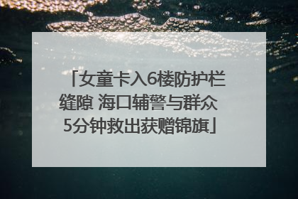 女童卡入6楼防护栏缝隙 海口辅警与群众5分钟救出获赠锦旗