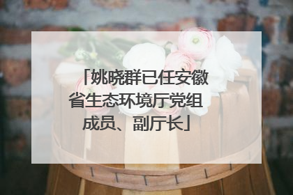 姚晓群已任安徽省生态环境厅党组成员、副厅长