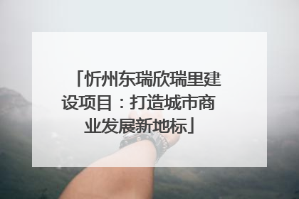 忻州东瑞欣瑞里建设项目：打造城市商业发展新地标