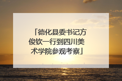 德化县委书记方俊钦一行到四川美术学院参观考察