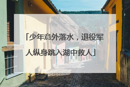 少年意外落水，退役军人纵身跳入湖中救人