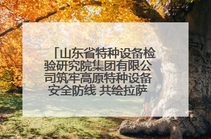 山东省特种设备检验研究院集团有限公司筑牢高原特种设备安全防线 共绘拉萨美好生活画卷