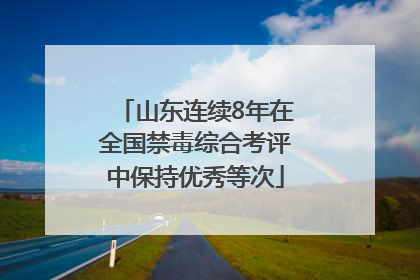 山东连续8年在全国禁毒综合考评中保持优秀等次