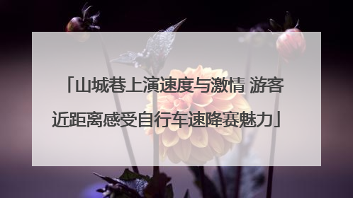 山城巷上演速度与激情 游客近距离感受自行车速降赛魅力