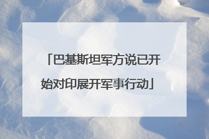 巴基斯坦军方说已开始对印展开军事行动
