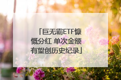 巨无霸ETF慷慨分红 单次金额有望创历史纪录