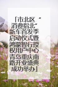市北区“消费指北”新车首发季启动仪式暨鸿蒙智行授权用户中心青岛重庆南路开业盛典成功举办