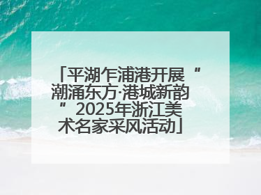 平湖乍浦港开展“潮涌东方·港城新韵”2025年浙江美术名家采风活动