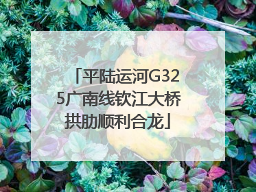 平陆运河G325广南线钦江大桥拱肋顺利合龙