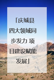 庆城县 四大领域同步发力 项目建设赋能发展
