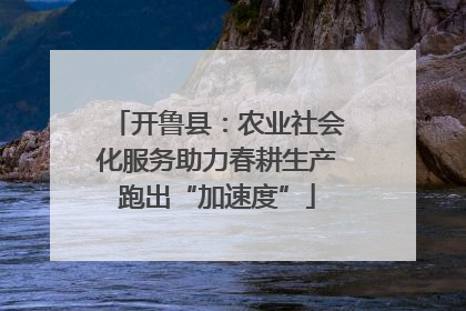开鲁县：农业社会化服务助力春耕生产跑出“加速度”