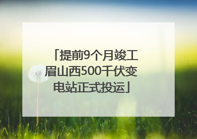 提前9个月竣工 眉山西500千伏变电站正式投运