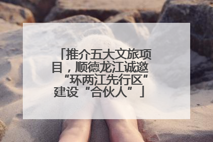 推介五大文旅项目，顺德龙江诚邀“环两江先行区”建设“合伙人”