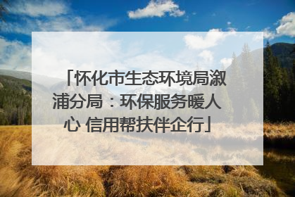怀化市生态环境局溆浦分局：环保服务暖人心 信用帮扶伴企行