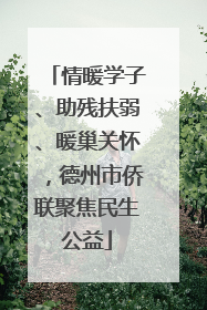 情暖学子、助残扶弱、暖巢关怀，德州市侨联聚焦民生公益