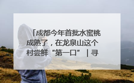 成都今年首批水蜜桃成熟了，在龙泉山这个村尝鲜“第一口”｜寻找和美乡村推荐官