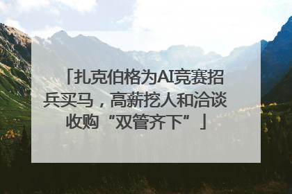扎克伯格为AI竞赛招兵买马，高薪挖人和洽谈收购“双管齐下”
