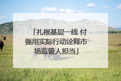 扎根基层一线 付强用实际行动诠释市场监管人担当