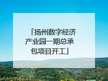 扬州数字经济产业园一期总承包项目开工